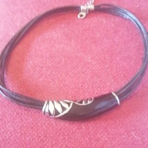 2 for 50 Leather high neck necklace